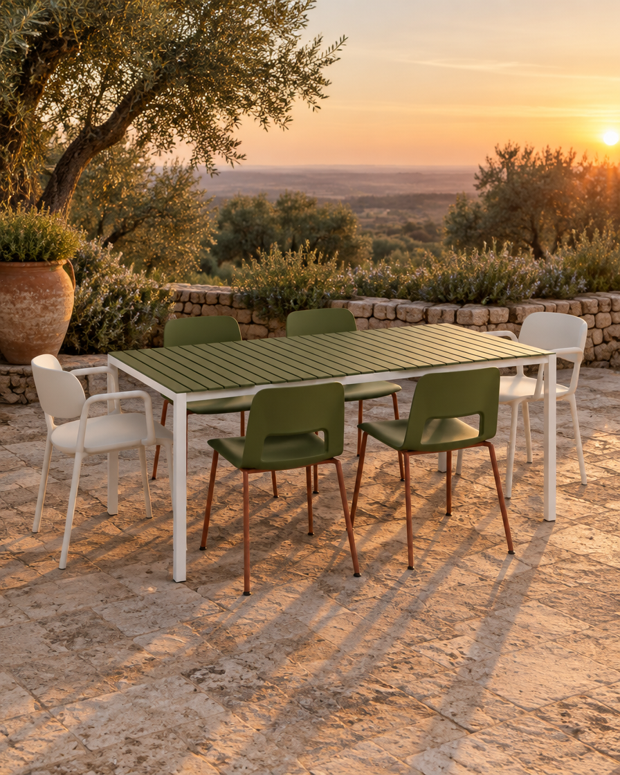 Set Shared Table Alma Olive et Osoppo en fin de journee