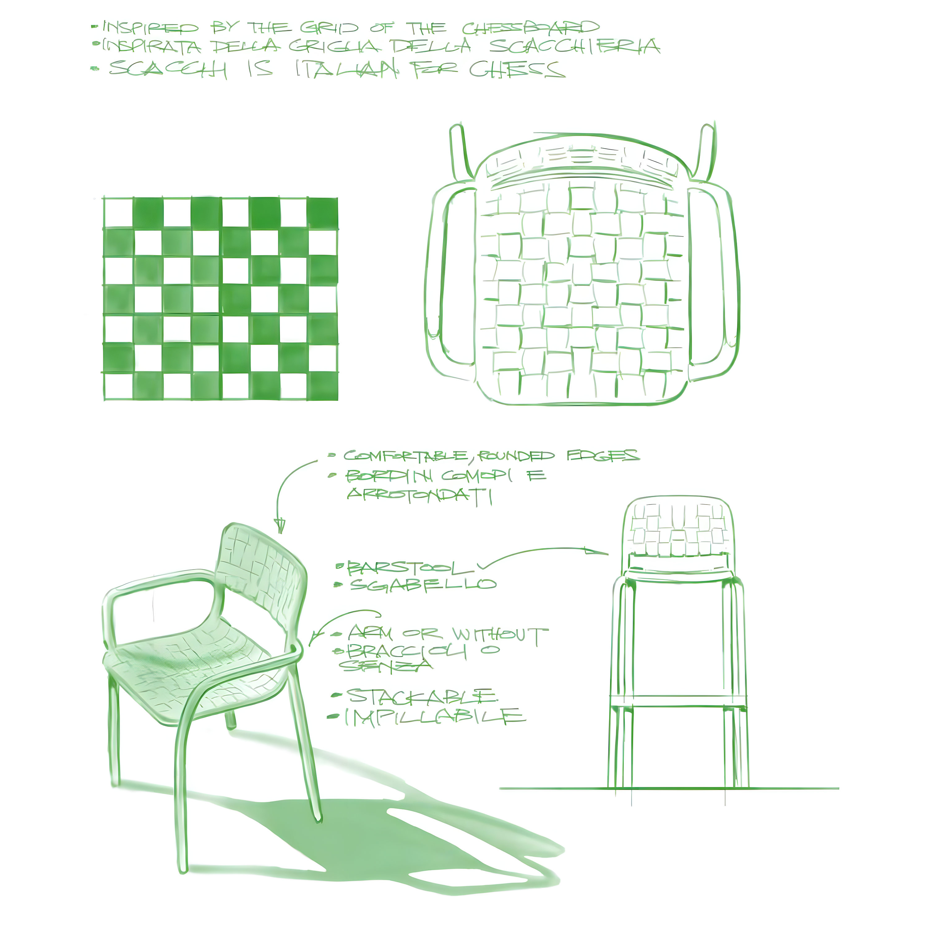 Chaise SCACCHI
