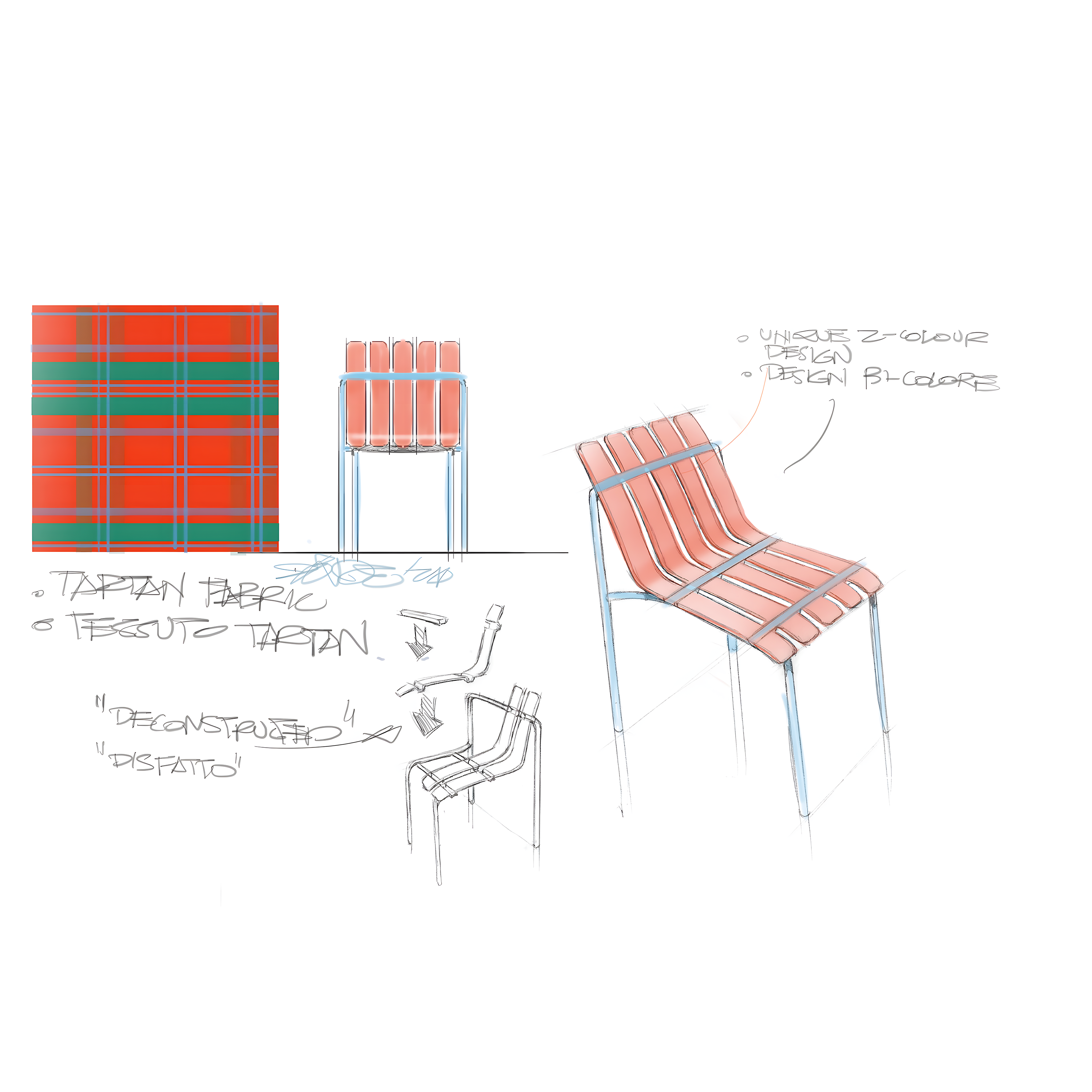 Chaise Haute Tartan
