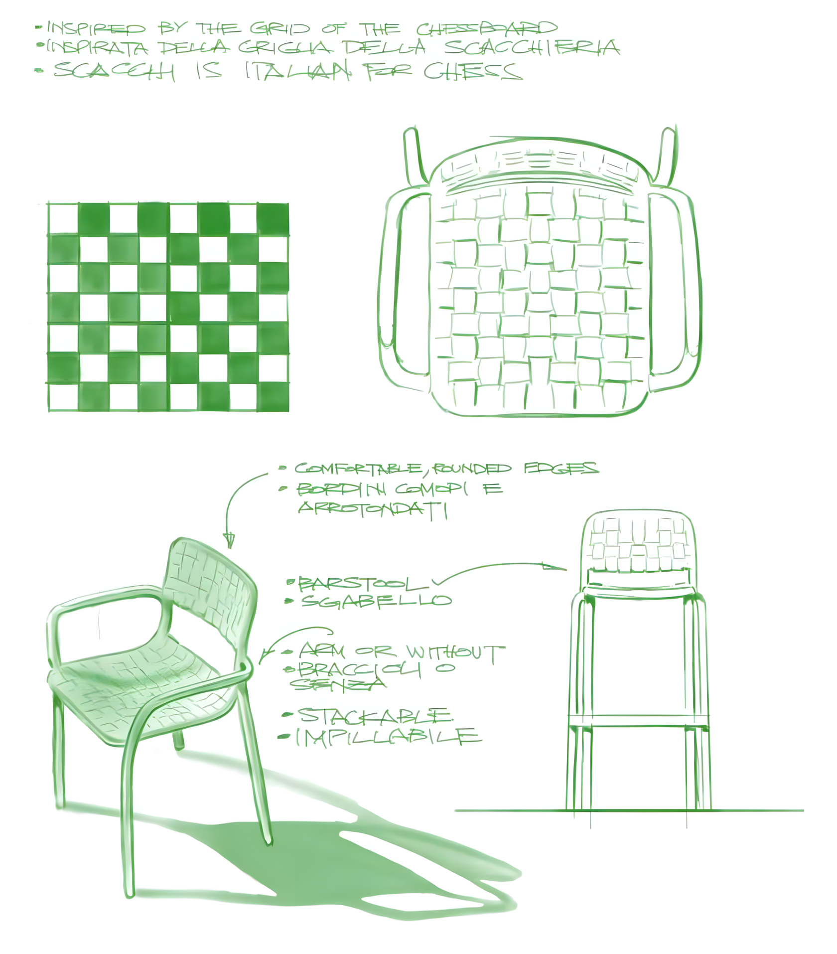 Chaise SCACCHI